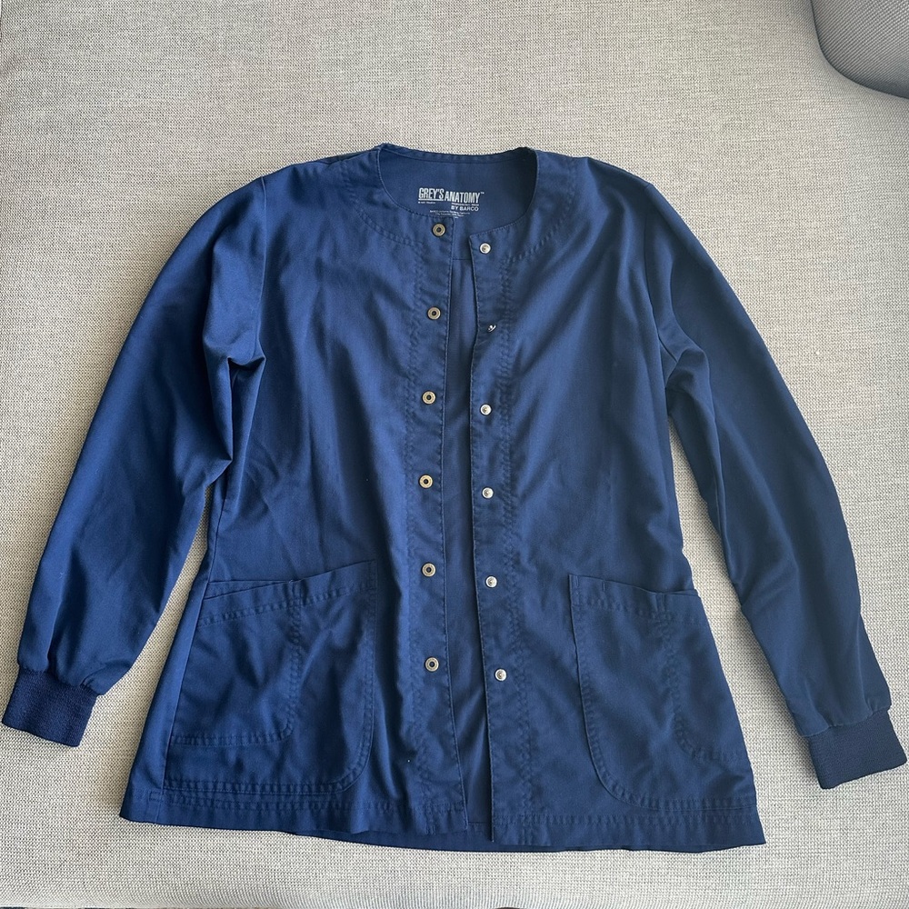 Grey’s Anatomy Scrub Jacket with Crew Neck